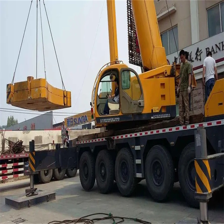 兰洋镇当地吊车出租|机器吊装|75吨|工厂搬迁服务